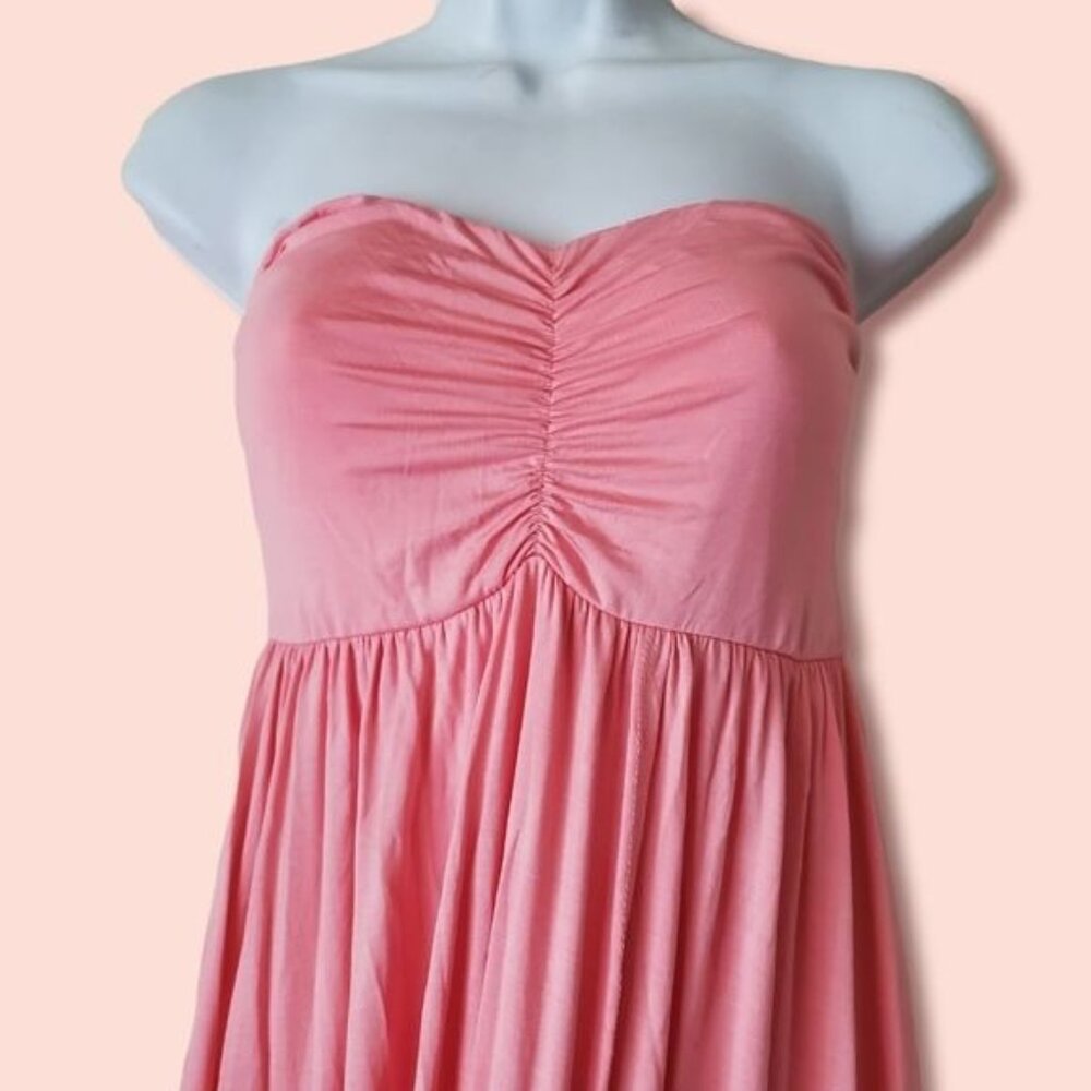 Pinkblush maternity maxi dress Pink Strapless Open Photoshoot Size XL New - Picture 8 of 13